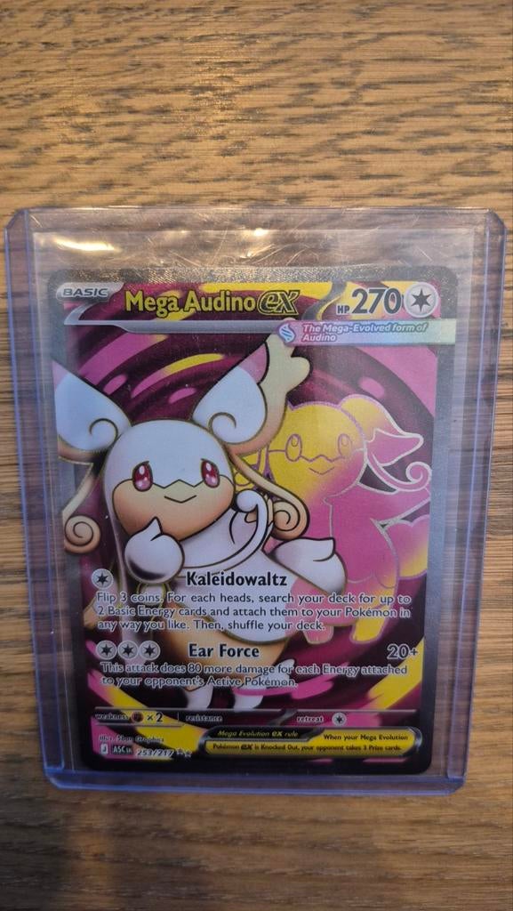 Mega Audino EX Pokémon Kaart 253/217, Ophalen of Verzenden, Zo goed als nieuw, Losse kaart
