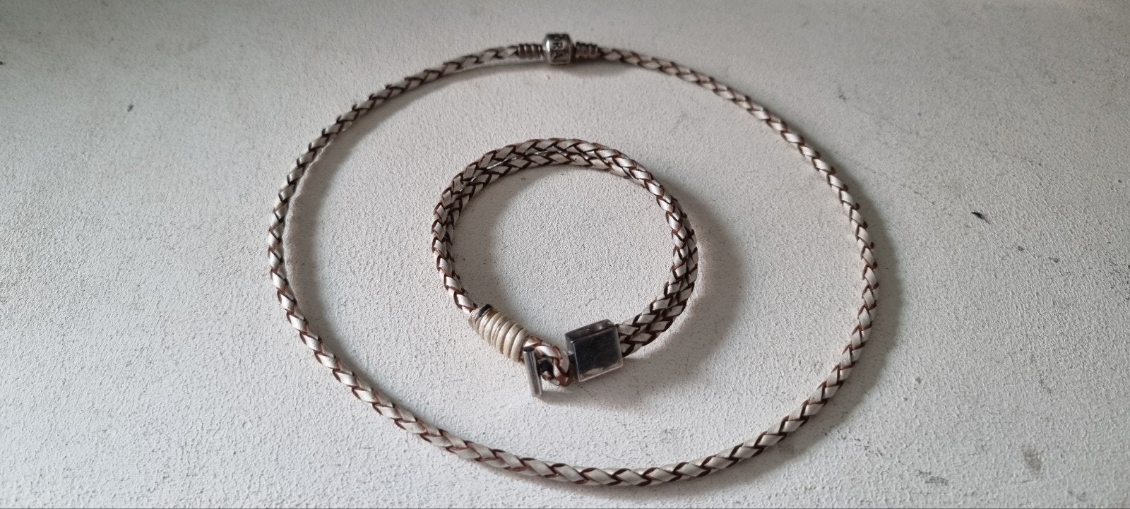 Pandora ketting met armband., Ophalen of Verzenden, Zo goed als nieuw, Zilver, Zilver