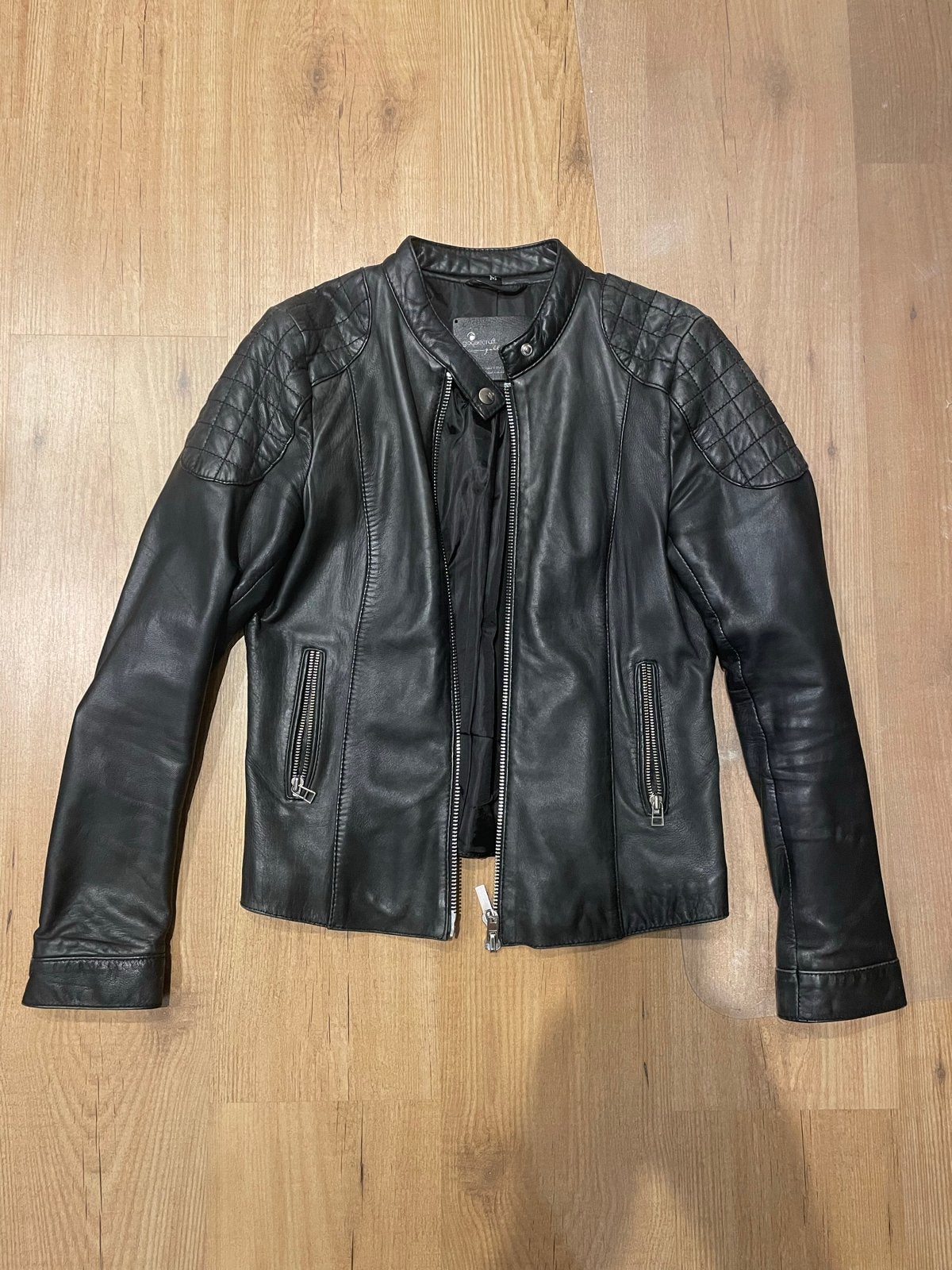 Goosecraft leren jas zwart maat M, Ophalen of Verzenden, Zo goed als nieuw, Maat 38/40 (M), Zwart