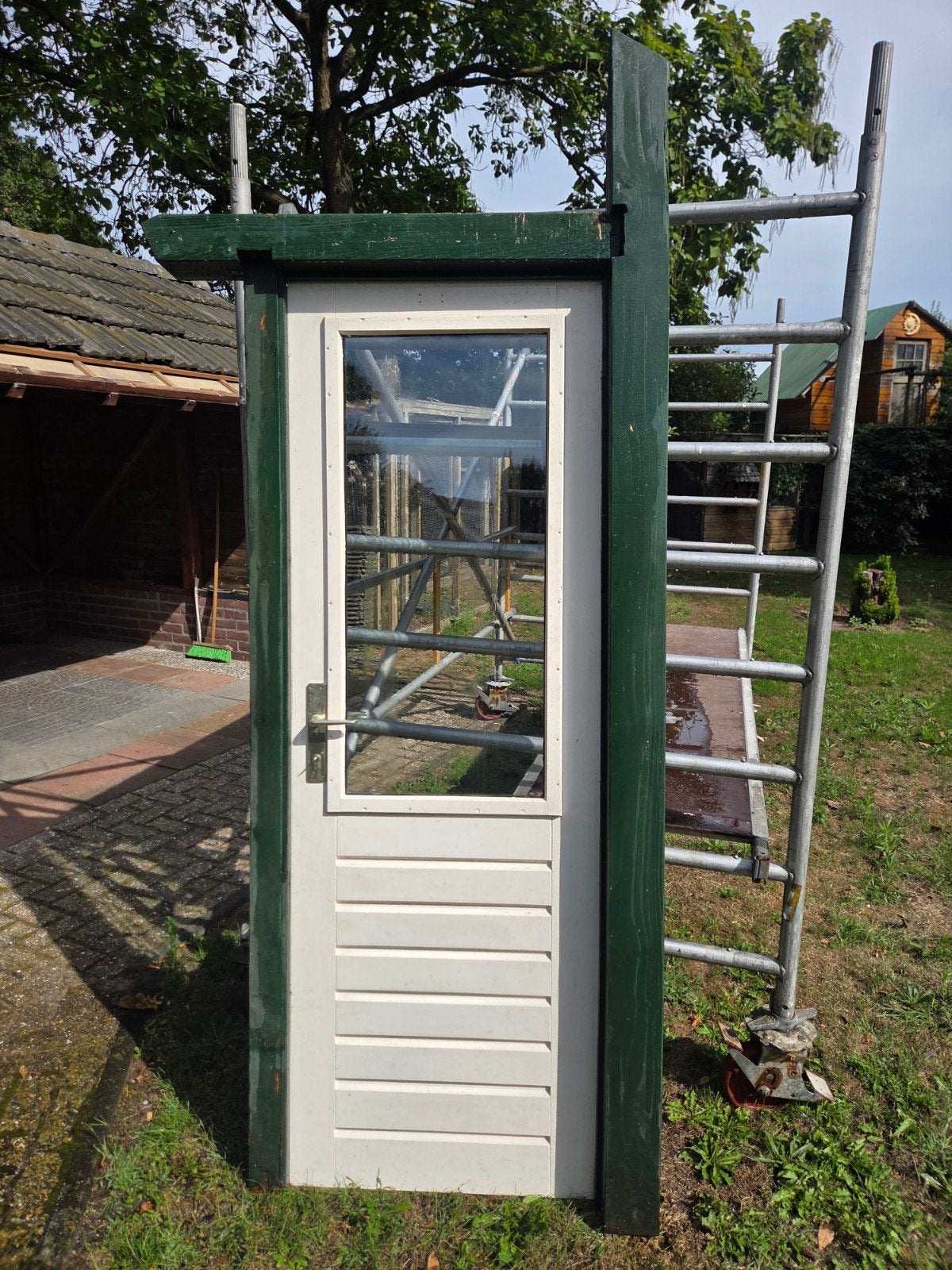 Deur 70x201 met kozijn, Ophalen, Gebruikt, Minder dan 80 cm, Buitendeur