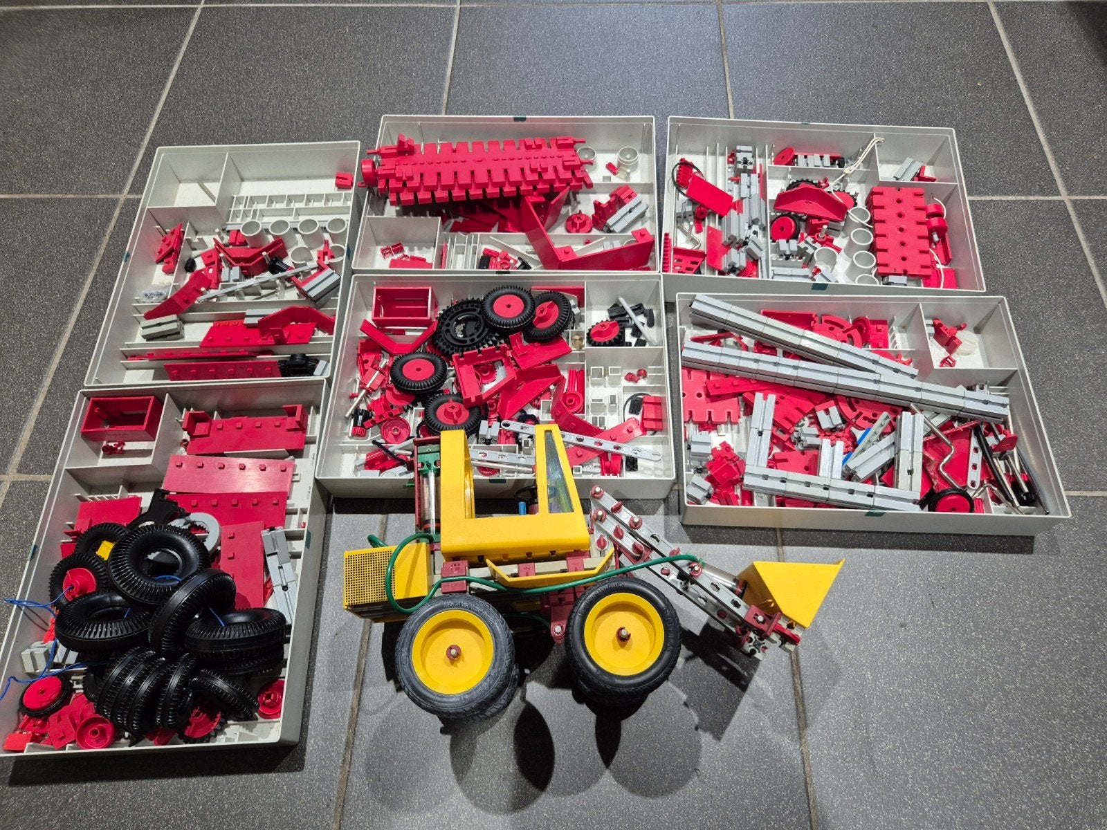 partij fischer technik o.a. shovel, Ophalen of Verzenden, Onbekend, Onbekend, Onbekend