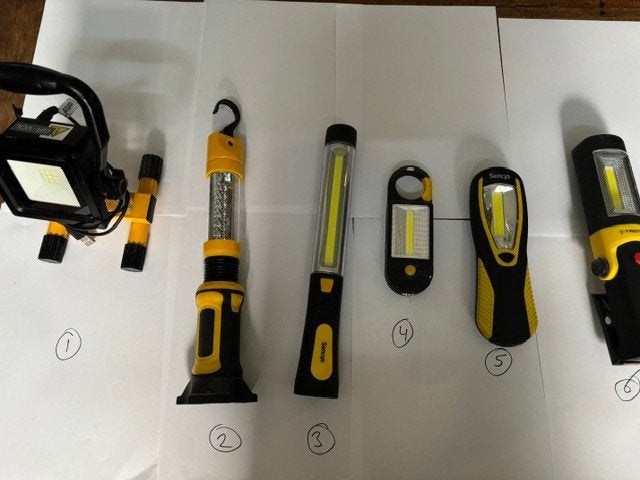 goede zaklampen / bouw lampen / garage lampen, Ophalen of Verzenden, Zo goed als nieuw, Batterij