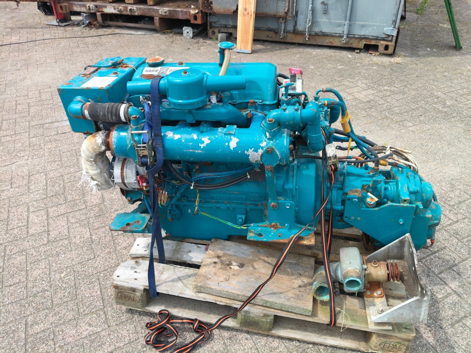 Sabb/Ford F4.254. + Velvet V drive, Ophalen, Gebruikt, Binnenboordmotor, Diesel