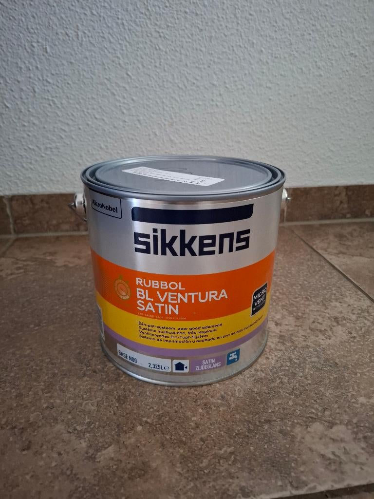 Sikkens Rubbol BL Ventura Satin RAL 7021, Overige kleuren, Nieuw, Ophalen of Verzenden, Lak