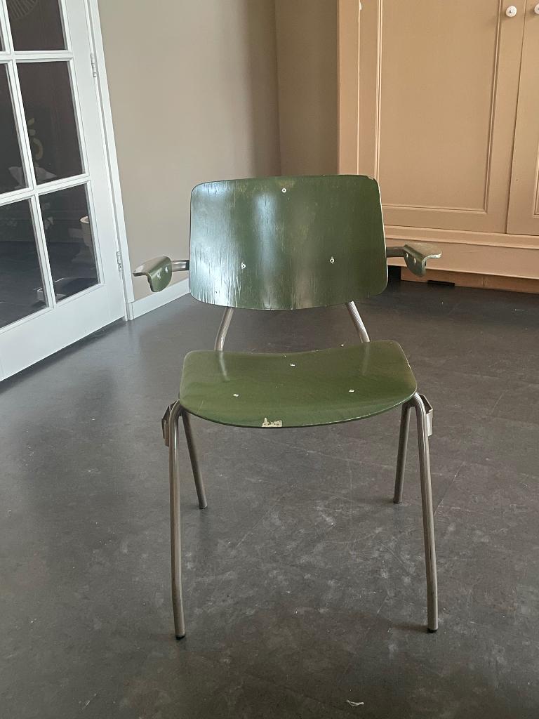 Katwijk stoel model 315 uit 1957, Huis en Inrichting, Stoelen, Gebruikt, Eén, Hout, Metaal, Overige kleuren, Ophalen