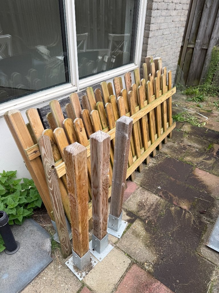 Houten tuinhekje, Tuin en Terras, Ophalen, Zo goed als nieuw, Hout, Tuinhek
