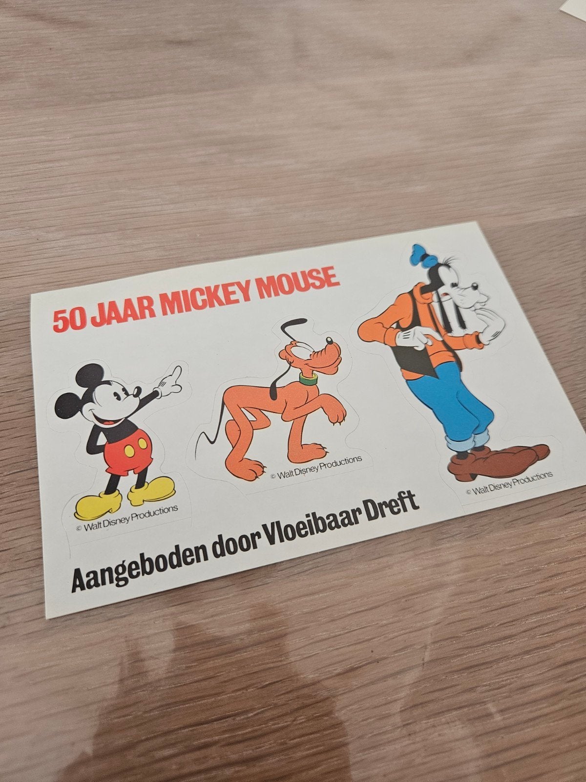 Mickey Mouse 50 jaar sticker, Ophalen of Verzenden, Mickey Mouse, Zo goed als nieuw