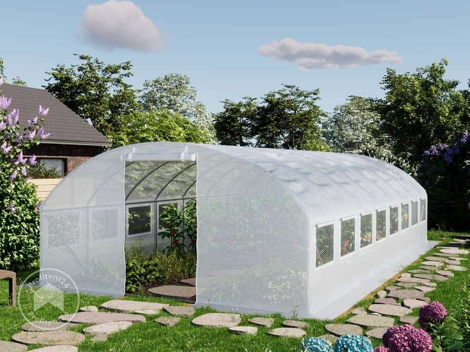 Mooie grote Foliekas / Tunnelkas 4 x 8 m. merk Profitent24, Folie, Ophalen, Staal, Kweekkas