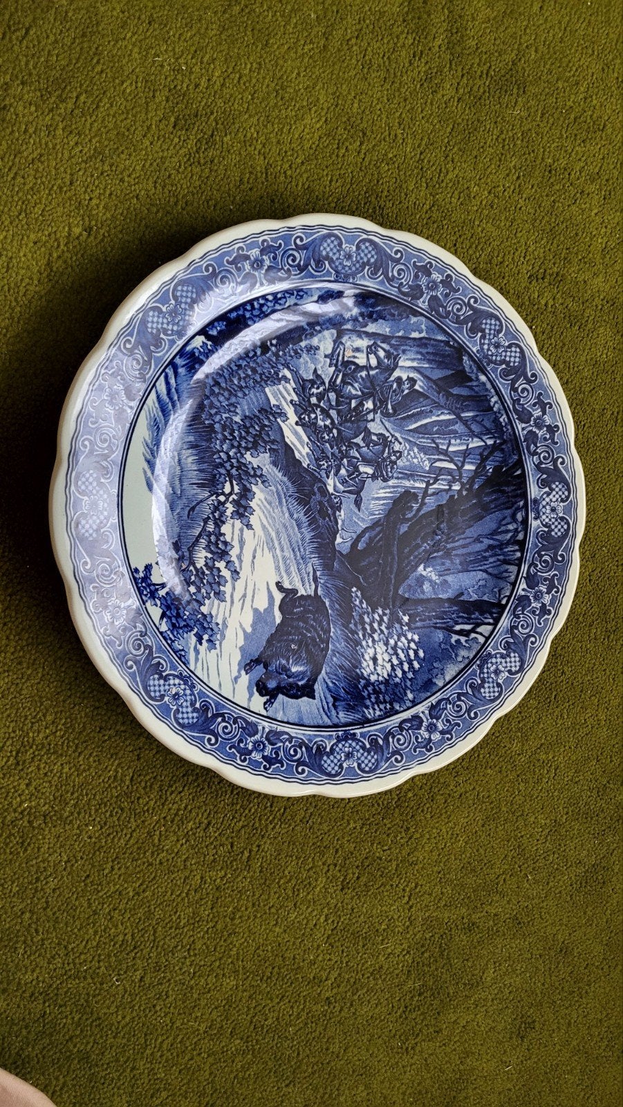 Delfts Blauw Wandbord Royal Sphinx Maastricht 30cm, Antiek en Kunst, Ophalen of Verzenden
