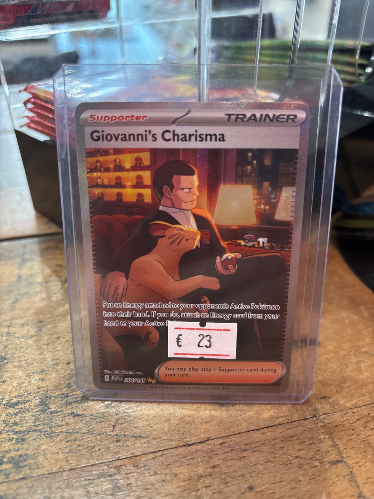 Giovanni's Charisma 204/151 Pokémon kaart, Ophalen of Verzenden, Zo goed als nieuw, Losse kaart