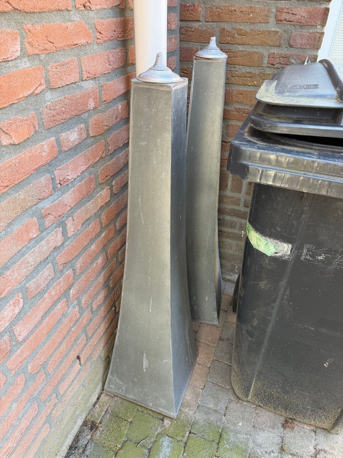 Sfeervolle zuilen met potjes voor buitenverlichting, Ophalen, Gebruikt, IJzer, Overige typen