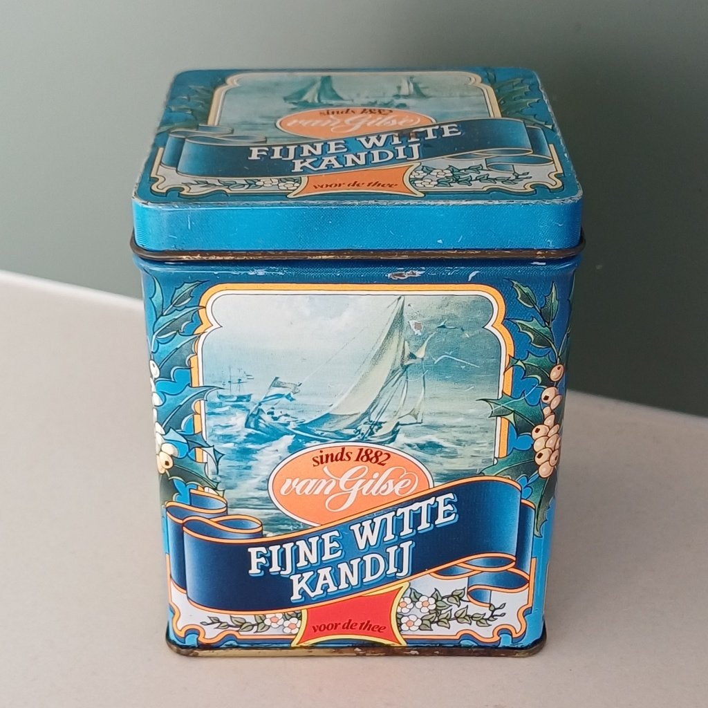 Van Gilse blik Fijne witte kandij, Verzamelen, Ophalen of Verzenden, Gebruikt, Overige, Overige merken