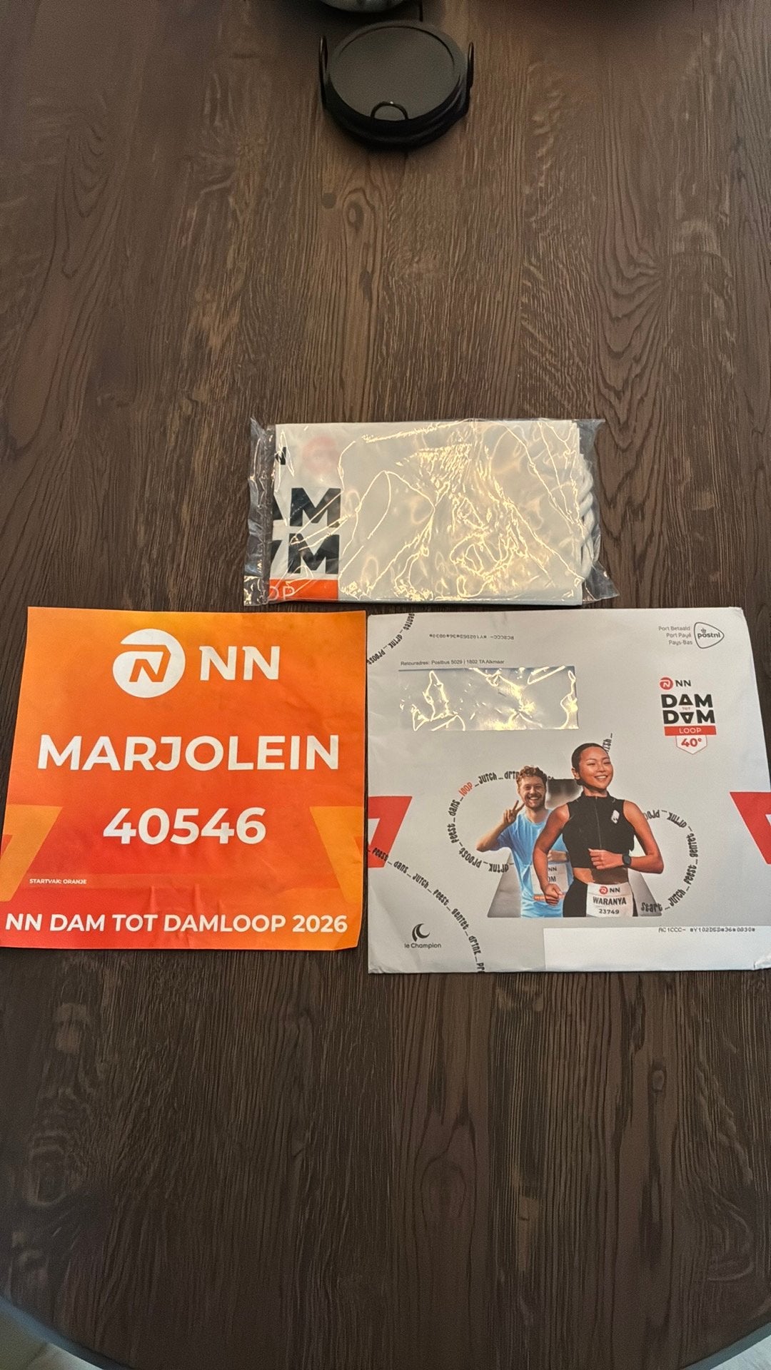 Startnummer Dam tot Damloop 10Mijl/16KM, Eén persoon, September
