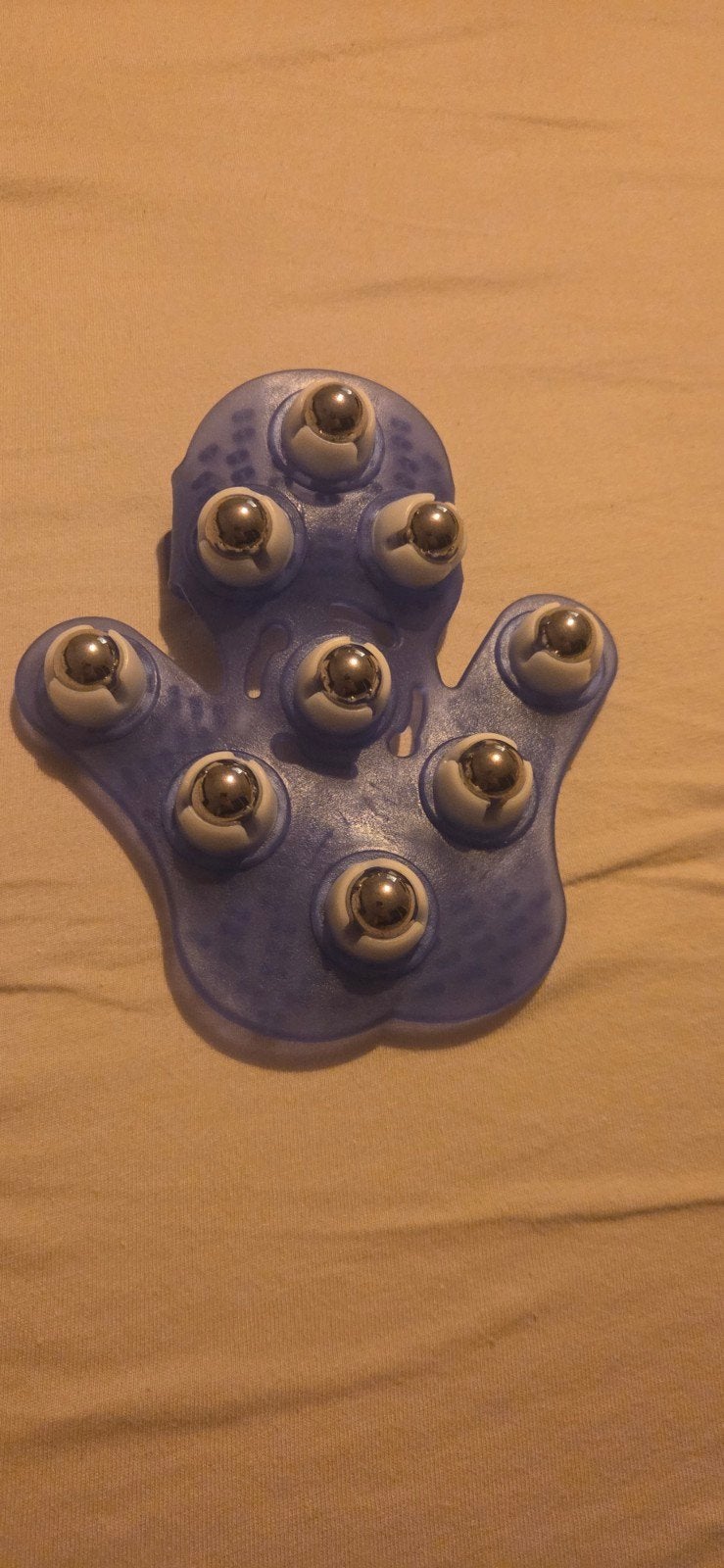Massagehandschoen met rollende ballen en noppen, Ophalen of Verzenden, Zo goed als nieuw, Apparaat
