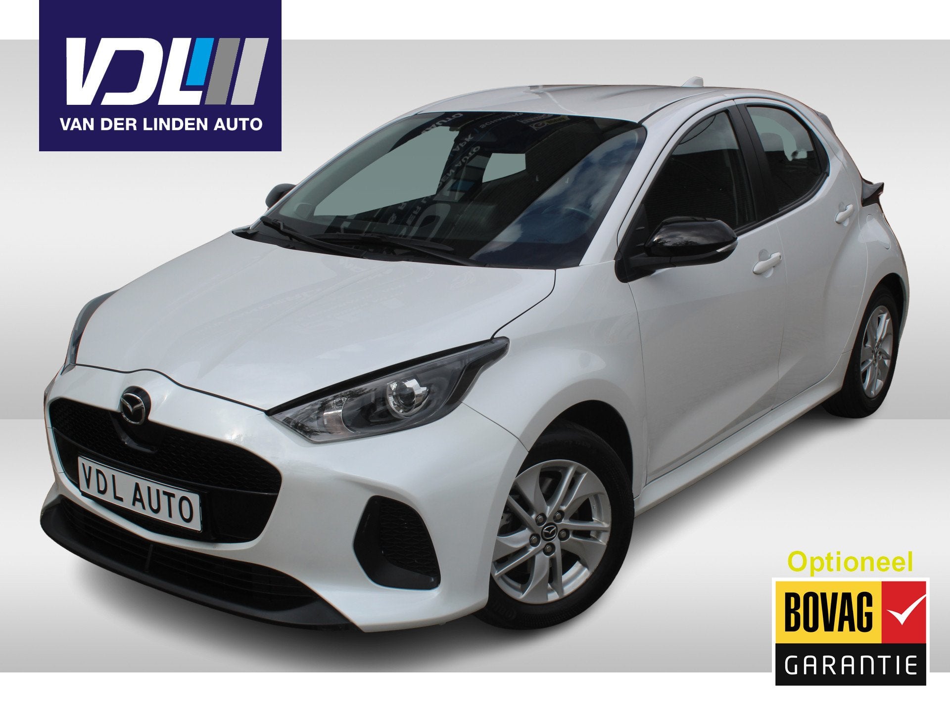 Mazda 2 Hybrid 1.5 Executive Line Stoelverwarming l Adap. cr, Auto's, 12 maanden, Stof, Gebruikt, Wit