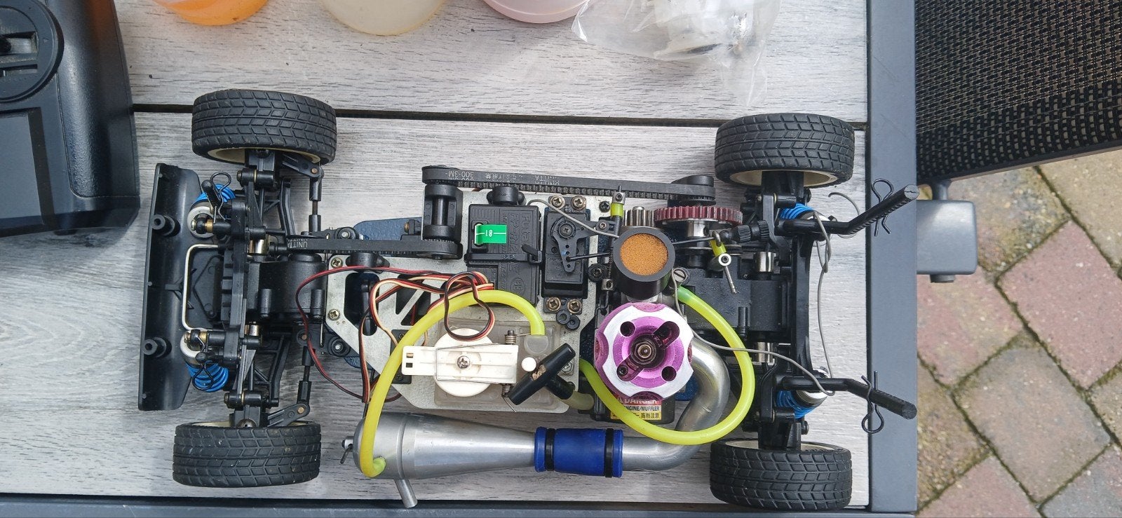 RC Rally Auto op Nitro - 80 km/u Snelheid, Hobby en Vrije tijd, Gebruikt, Auto offroad, Ophalen of Verzenden, Overige schalen