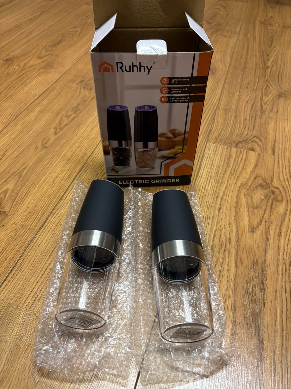 Ruhhy electrische peper en zout molen met led verlichting, Huis en Inrichting, Overige typen, Ophalen of Verzenden, Nieuw