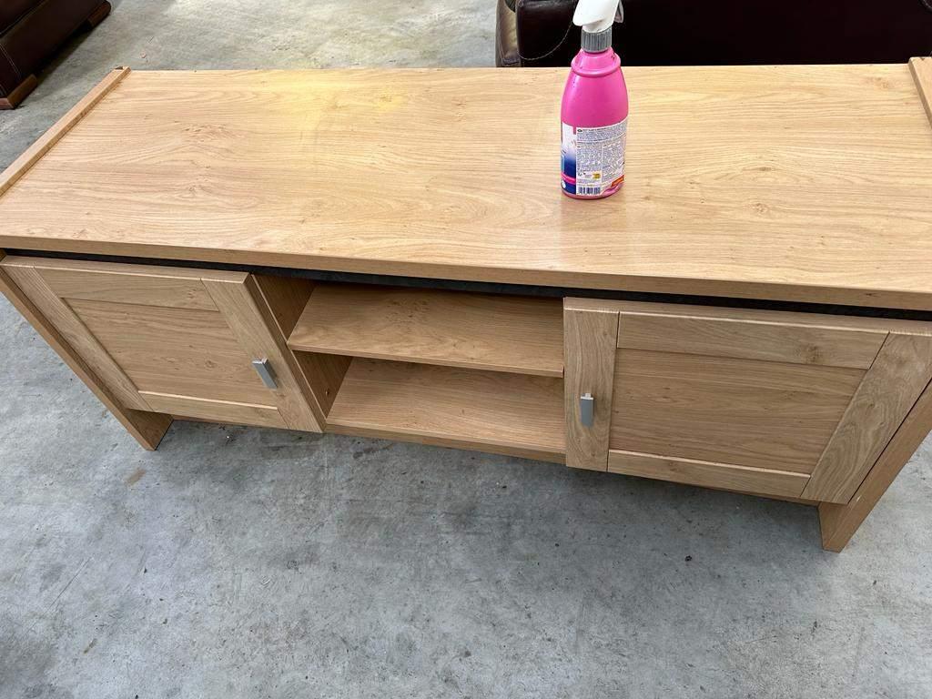 Houten televisiekast, Ophalen, 100 tot 150 cm, Zo goed als nieuw, Minder dan 100 cm
