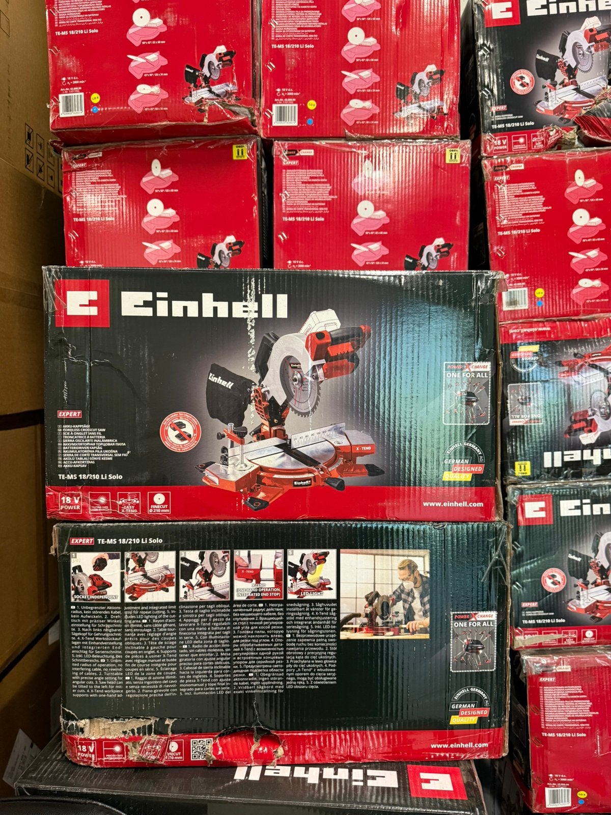 Einhell accu afkortzaag, Ophalen of Verzenden, 1200 watt of meer, Afkortzaag, 30 tot 70 mm