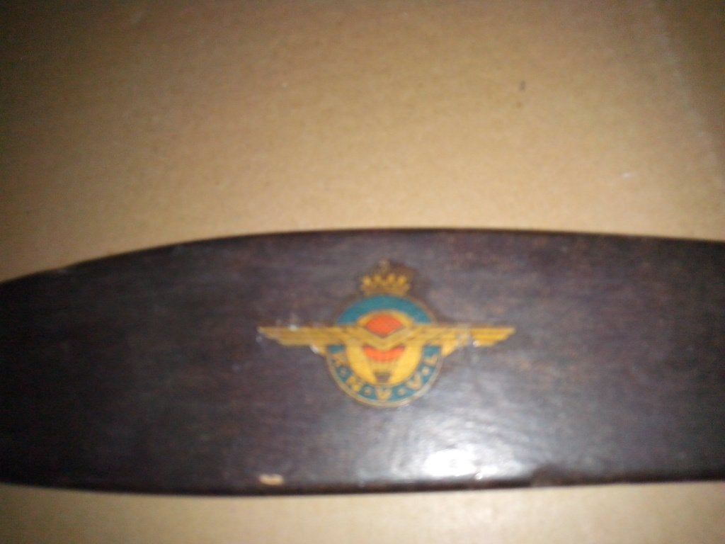 Houten propellor KNVVL Koninklijke Ned Vereniging Luchtvaart, Ophalen of Verzenden, Zo goed als nieuw, Schaalmodel