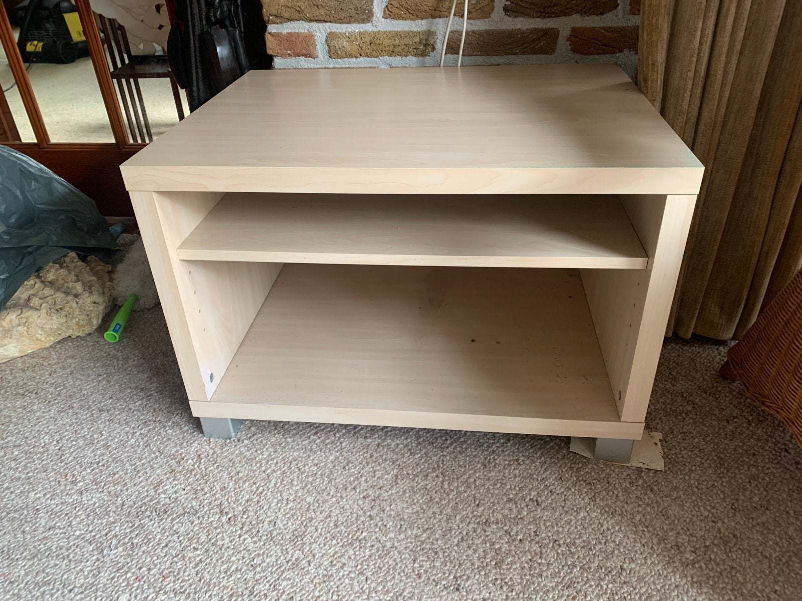 Bijzettafel met opbergruimte, Gebruikt, 55 tot 75 cm, Rechthoekig, Ophalen