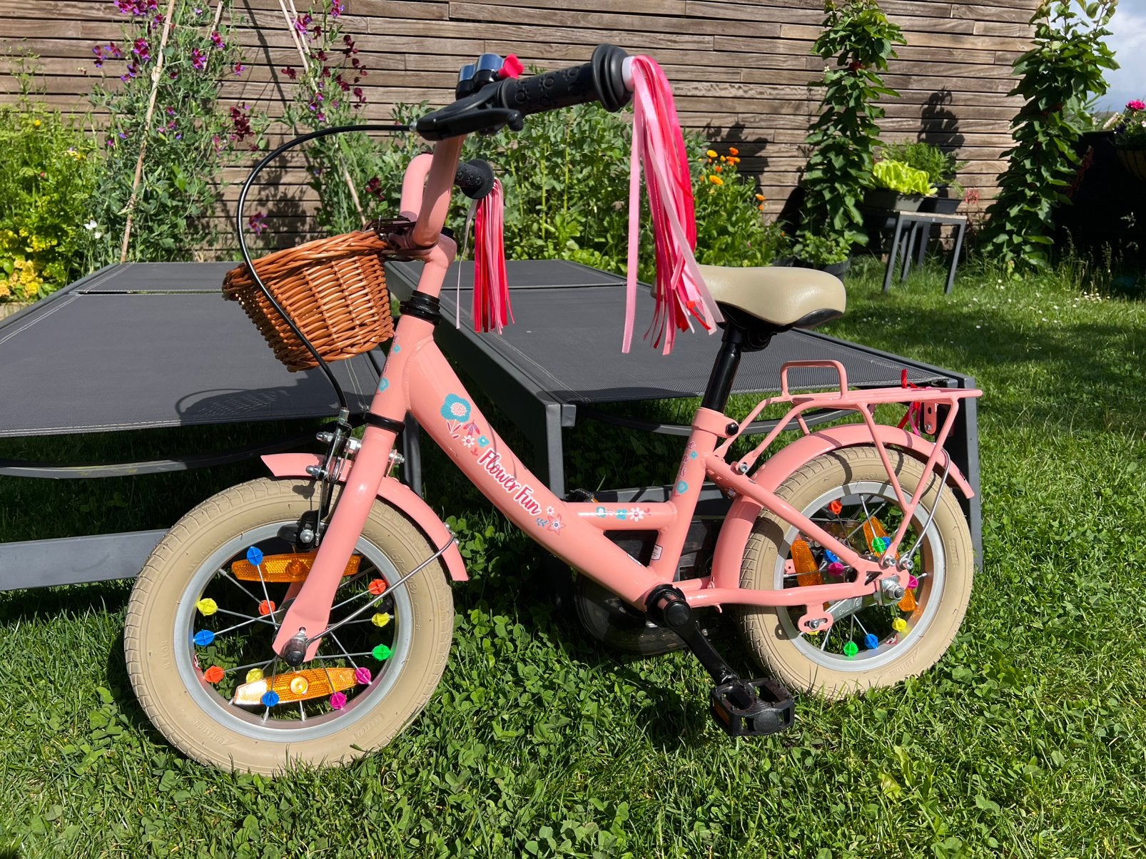 Kinderfietsje, Fietsen en Brommers, Fietsen | Kinderfietsjes, Zo goed als nieuw, Minder dan 16 inch, Zijwieltjes, Terugtraprem