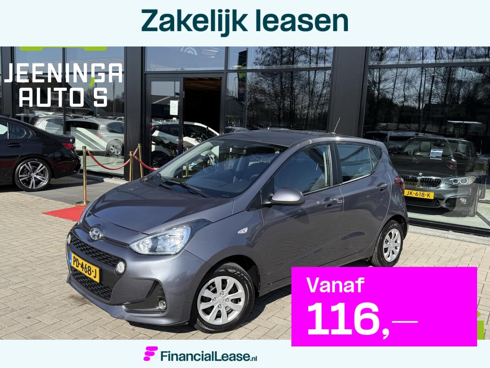 Hyundai i10 1.0i Go! 2017|AppleCarPlay|Navi|Airco|PDC|NAP, Voorwielaandrijving, Stof, Gebruikt, 4 stoelen
