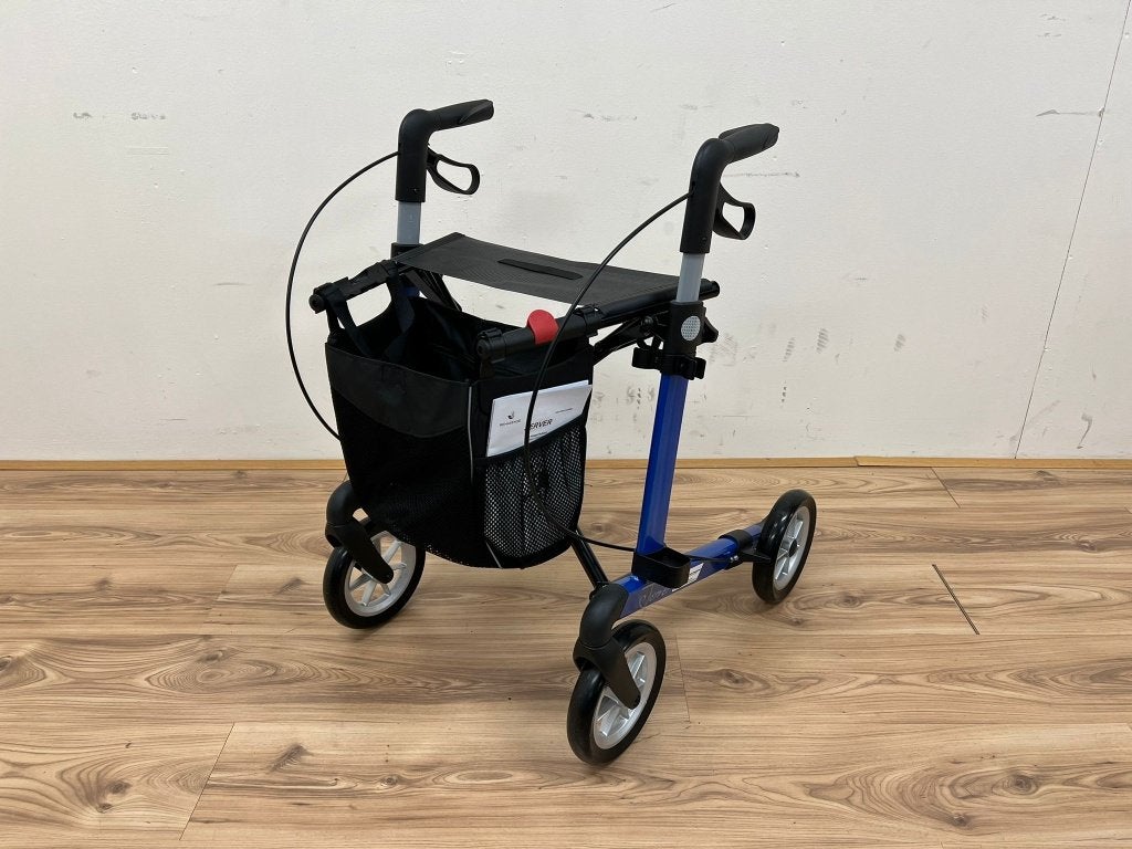 Lichtgewicht rollator Server Electric Blue MET ZACHTE WIELEN, Ophalen of Verzenden, Lichtgewicht, Nieuw