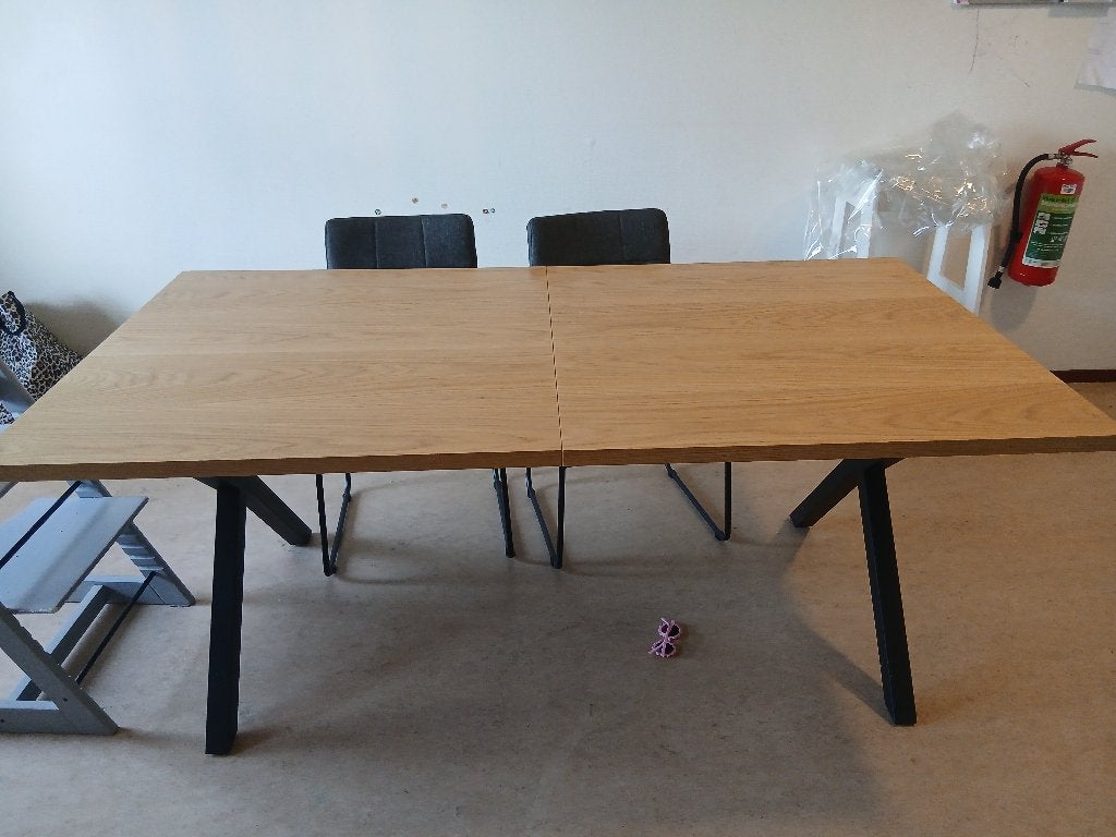 Houten tafel, Ophalen, Gebruikt, Eikenhout, 200 cm of meer