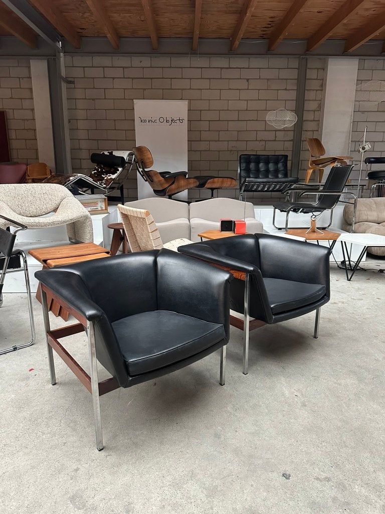 Artifort 040 lounge chair by Geoffrey Harcourt (voorraad: 1), Ophalen, Gebruikt, Minder dan 75 cm, Vintage