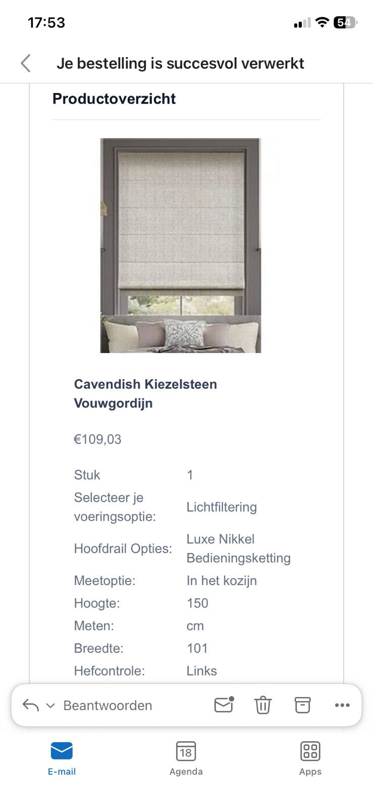 Vouwgordijnen 2 stuks (nieuw), Ophalen of Verzenden, Nieuw, Vouwgordijn