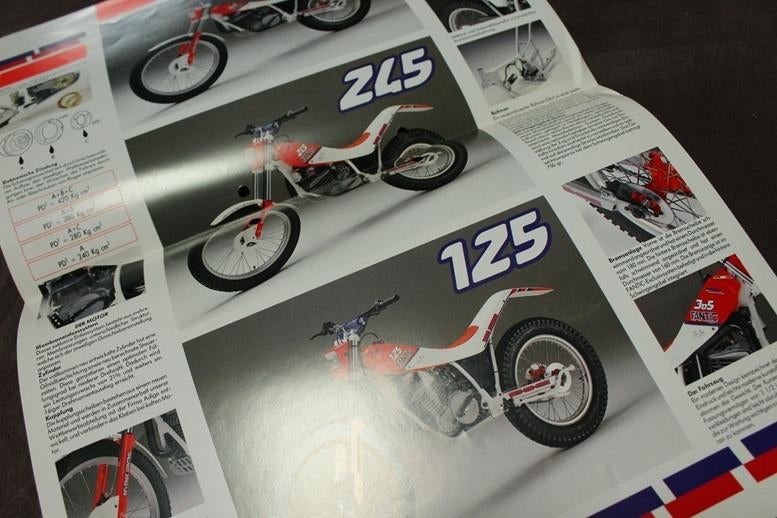 Fantic Trial 305 245 125.5 motorfiets verkoop folder, Motoren, Ophalen of Verzenden, Overige merken