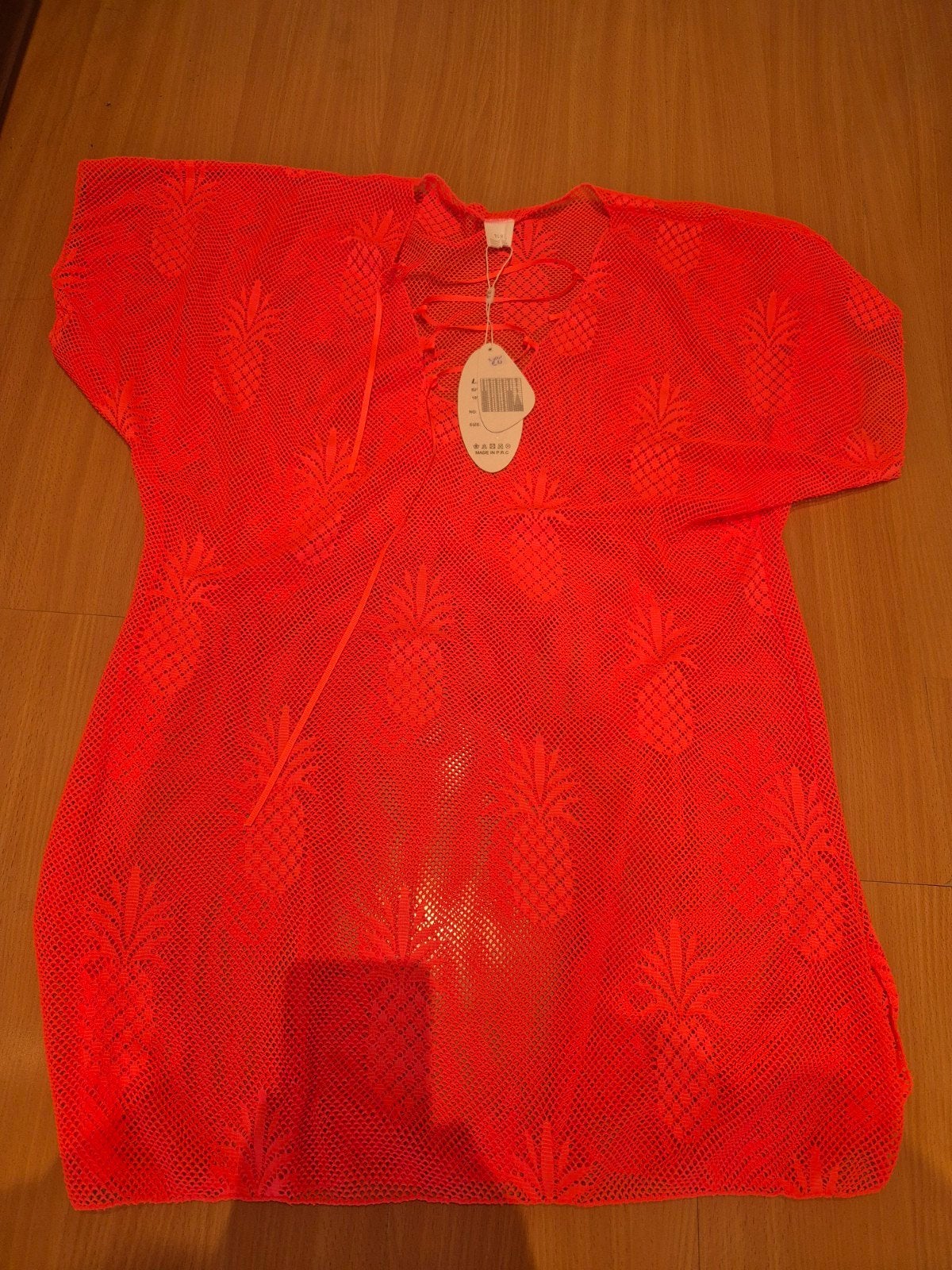 NEON Ananas Strandtuniek / Cover-up - Maat M, Kleding | Dames, Ophalen of Verzenden