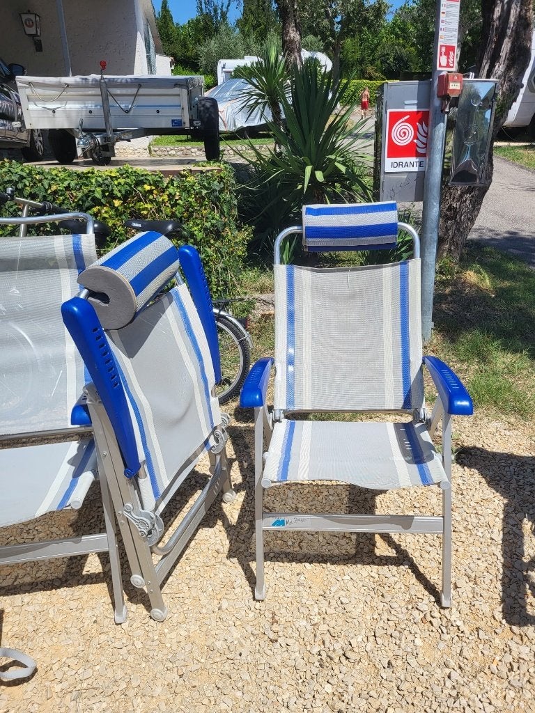 Dukdalf ALU Kampeerstoelenset zeer netjes 1 koop, Ophalen, Gebruikt, Campingstoel