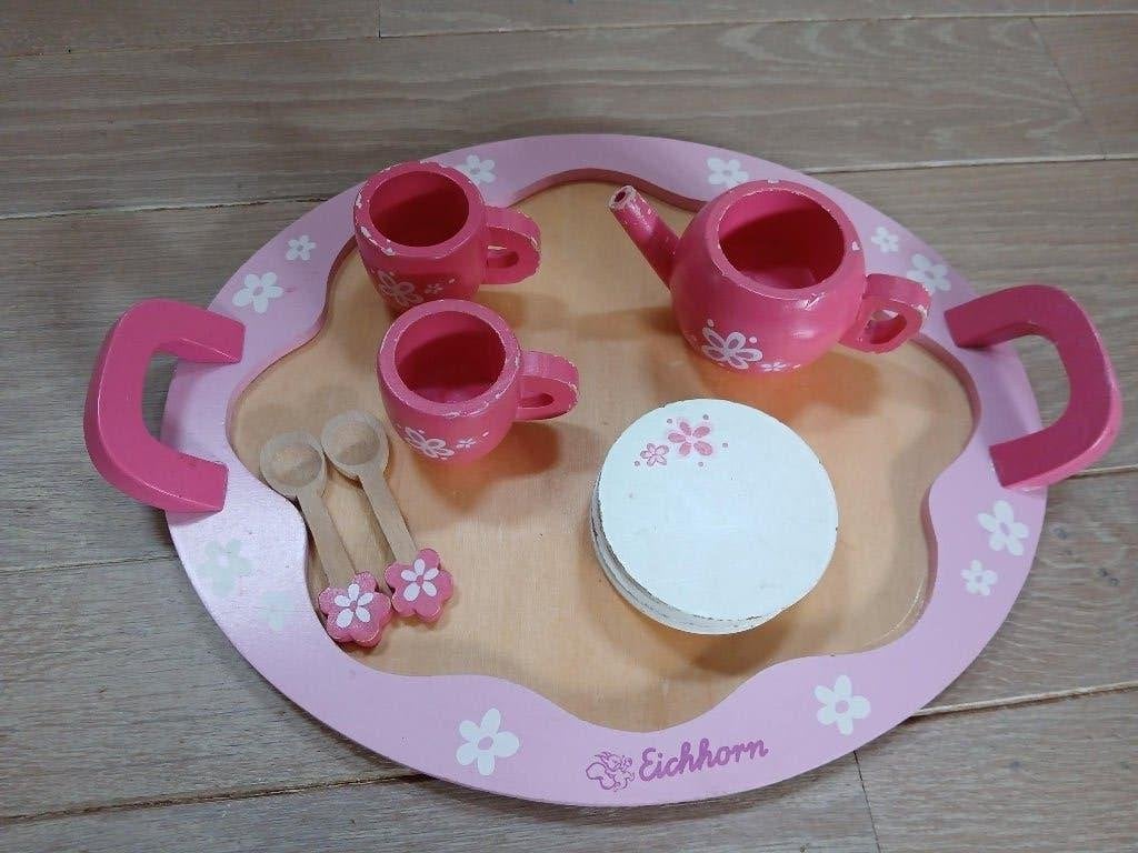 Houten speelgoed theeservies, Ophalen of Verzenden, Gebruikt, Overige typen