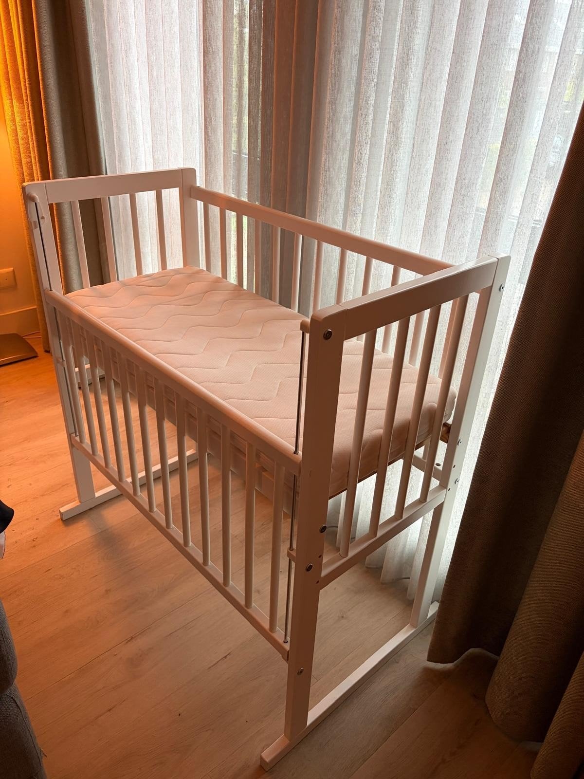 Cosleeper Petite Amélie - Wit, Kinderen en Baby's, Kinderkamer | Bedden, Ophalen, Zo goed als nieuw, Minder dan 140 cm, Matras