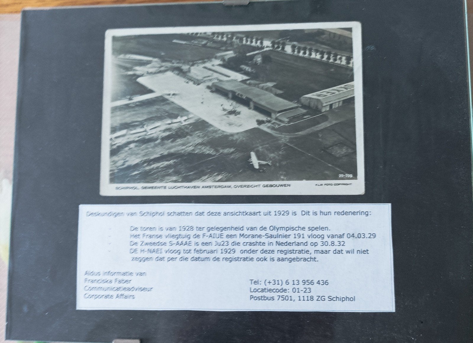 Schiphol, Ophalen of Verzenden, Voor 1940, Overige onderwerpen