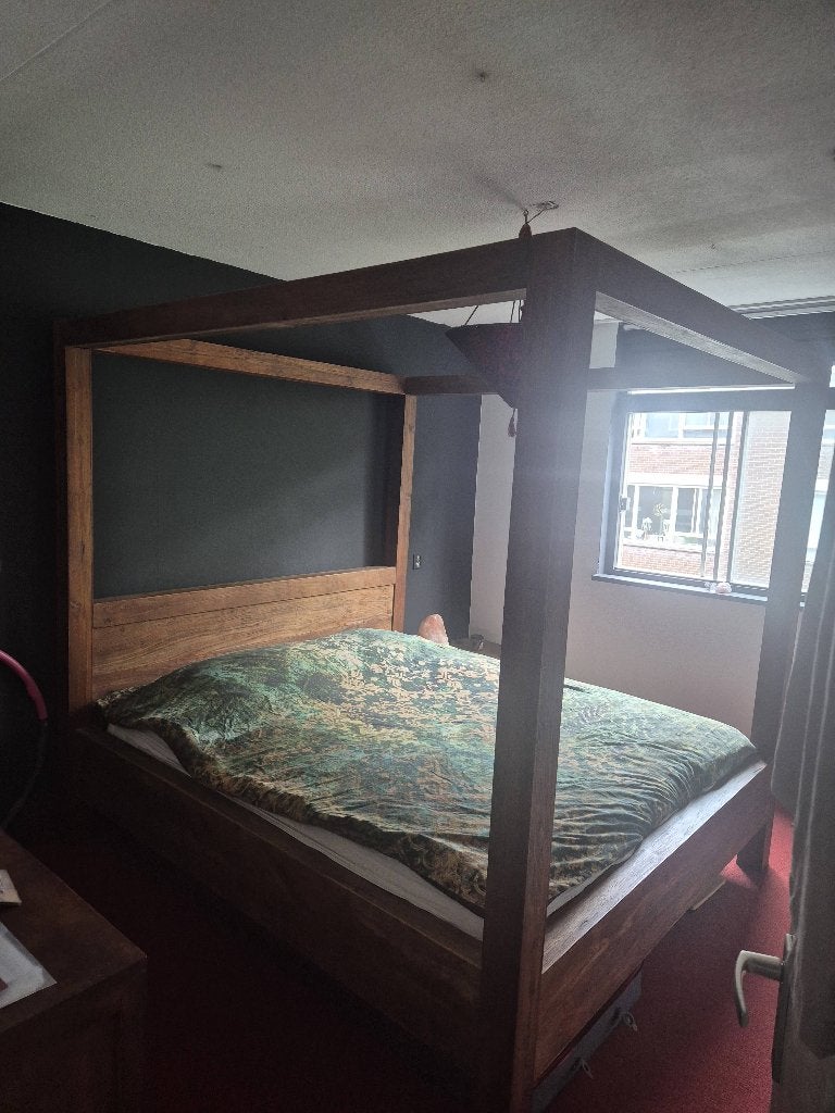Hemelbed, Ophalen, Gebruikt, Bruin, Romantisch