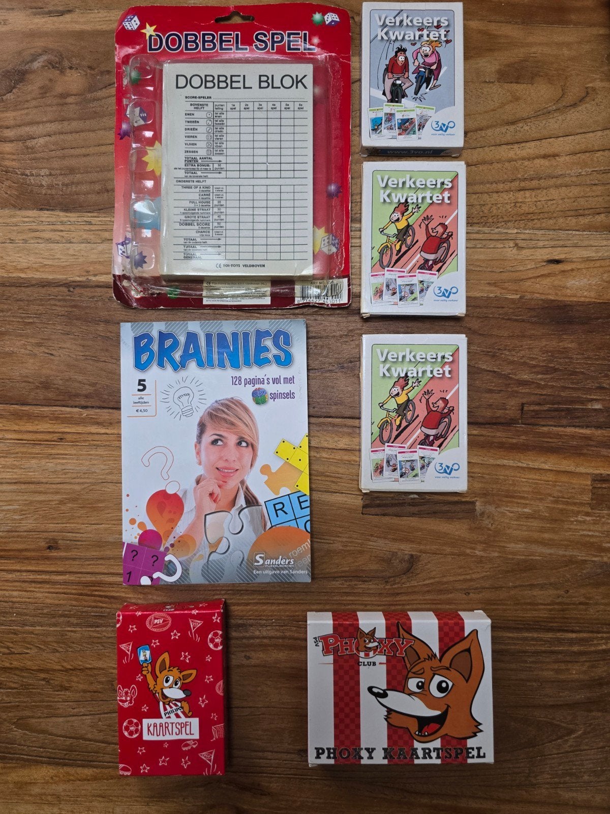 Phoxy PSV Kaartspellen plus gratis paar andere spelletjes, Vijf spelers of meer, Ophalen of Verzenden, Gebruikt, Diverse