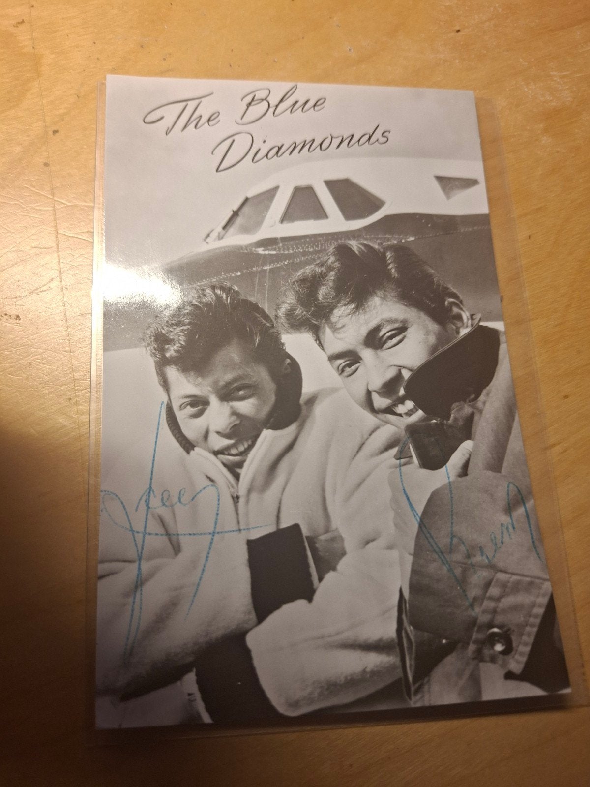 Gesigneerde foto The Blue Diamonds, Ophalen of Verzenden, Gebruikt