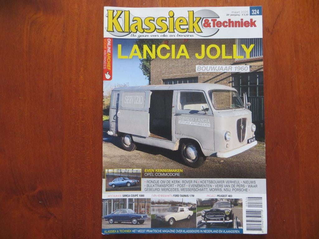Klassiek & Techniek 324 Lancia Jolly, Opel Commodore 2.5 E, Ophalen of Verzenden, Nieuw, Opel