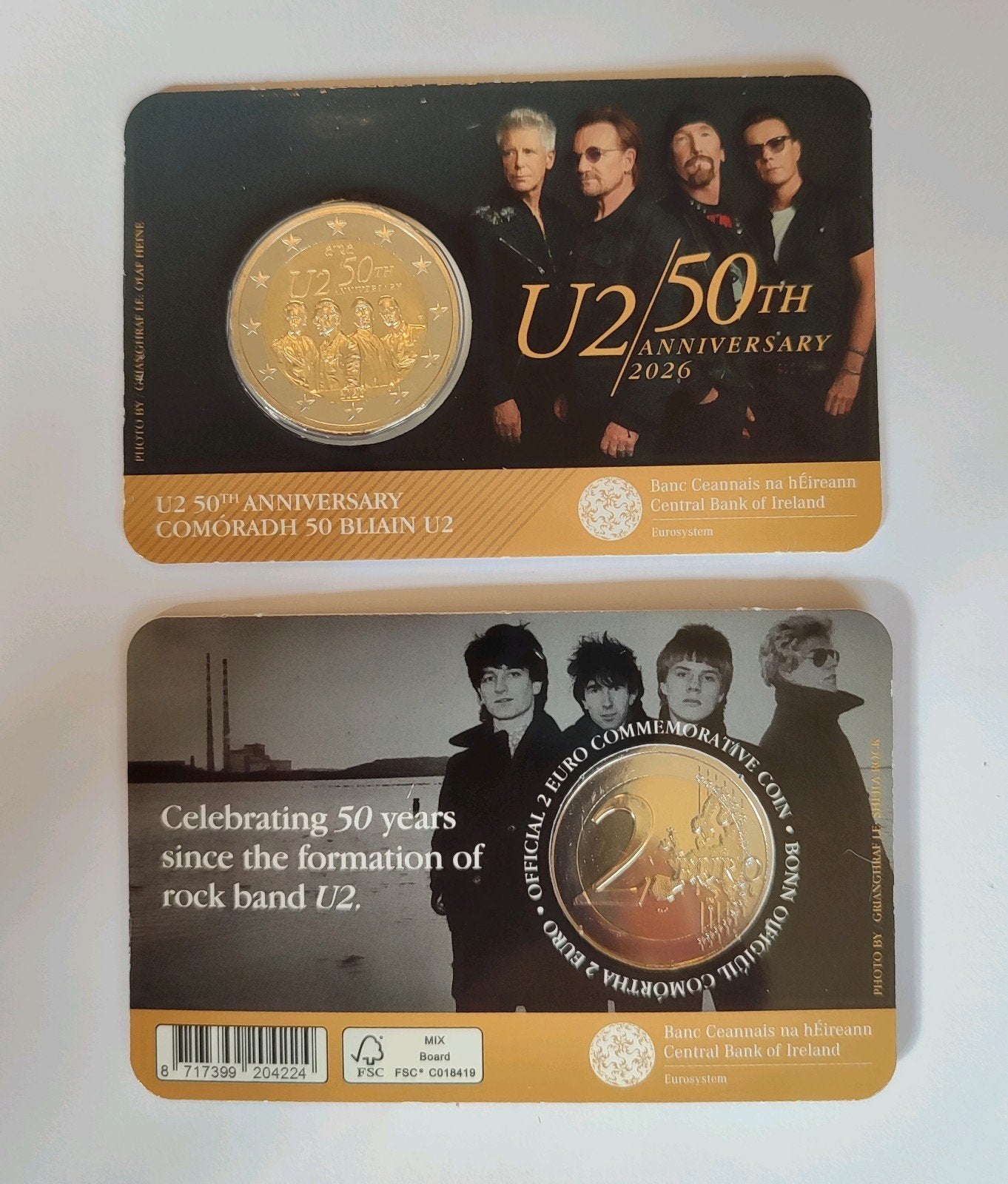Ierland 2 euro 2026 BU 50 jaar U2 Coincard Direct, Ophalen of Verzenden, Ierland, 2 euro, Setje