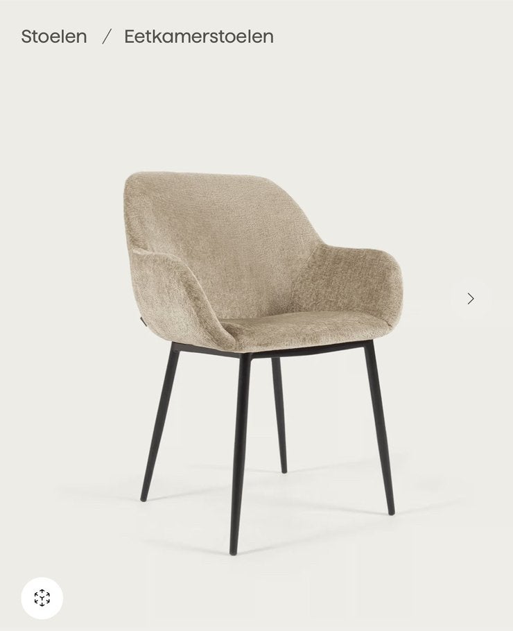 Eettafelstoelen SoHome beige, Huis en Inrichting, Tafels | Eettafels, Ophalen, Zo goed als nieuw, Rechthoekig, 50 tot 100 cm