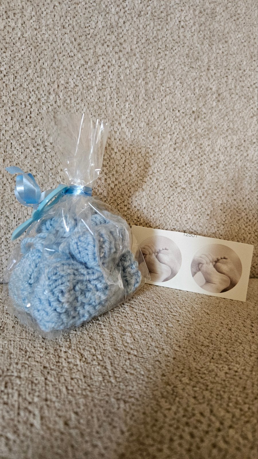 Gebreide baby sokjes bedankjes, Ophalen of Verzenden, Nieuw