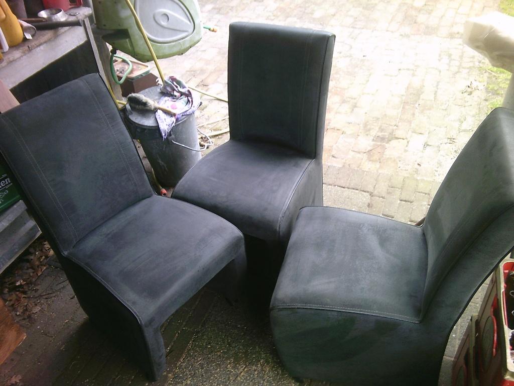 5 Mooie Eetkamerstoelen op Wieltjes, Huis en Inrichting, Stoelen, Ophalen, Gebruikt, Zwart, Vijf, Zes of meer stoelen