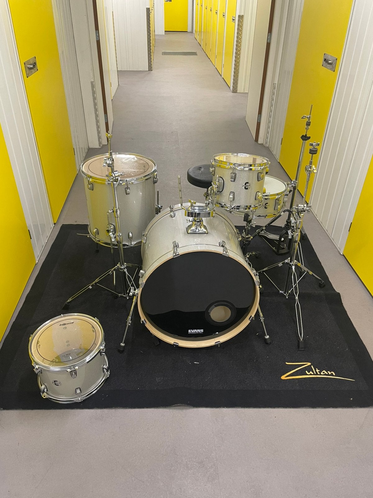 Ludwig Evolution 22” 5 piece Silver Sparkle, Ophalen, Gebruikt, Ludwig