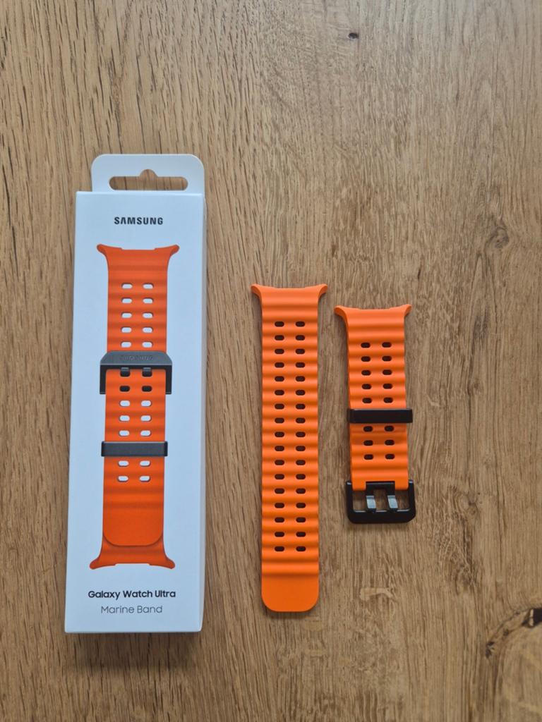 Originele Samsung Galaxy Watch Ultra Marine band oranje, Bandje, Ophalen of Verzenden, Zo goed als nieuw, Samsung
