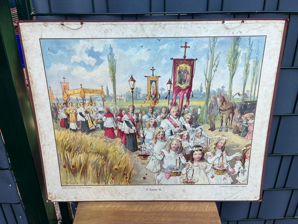 Schoolplaat Rit van de Koningen, Antiek en Kunst, Ophalen of Verzenden, Geschiedenis