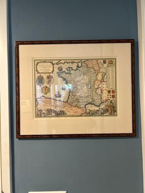 landkaart santiago de compostella, Ophalen, 90 cm, Vintage, 60 cm