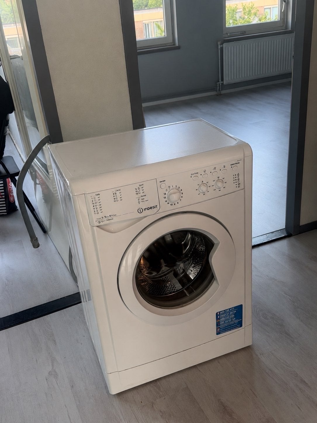Indesit IWDC 71680 ECO Was-droogcombinatie 7/5kg 1600tpm, 6 tot 8 kg, Ophalen, Gebruikt